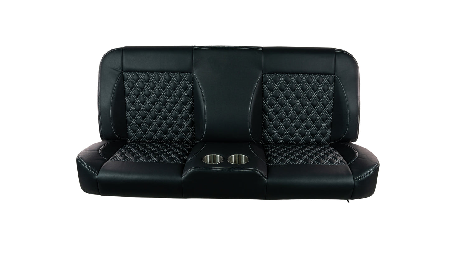 CTX Full Backrest Bench Seat 55" Diamond Pattern with Cupholders