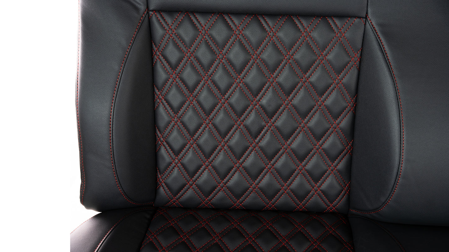 CTX Full Backrest Bench Seat 55" Diamond Pattern with Cupholders